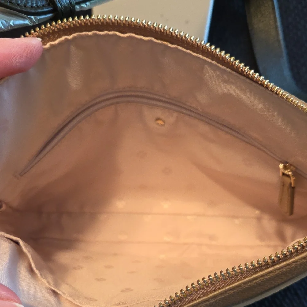 Kate Spade NWT Cream & Tan Run Around Med Crossbody Bag Elegant Design - Picture 8 of 11